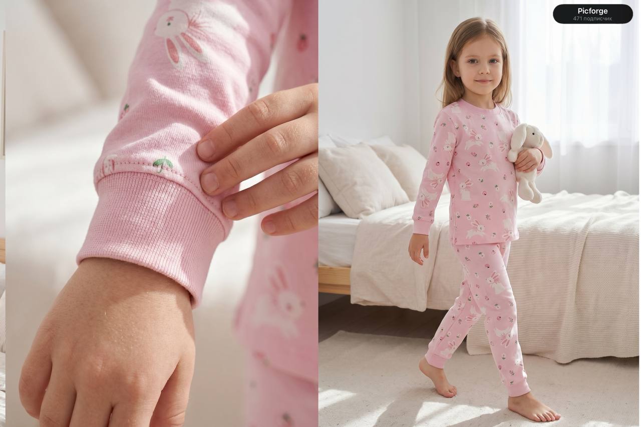 Сделали для вас сгенерированную фотосессию детской пижамы 🐰 — иллюстрация 1