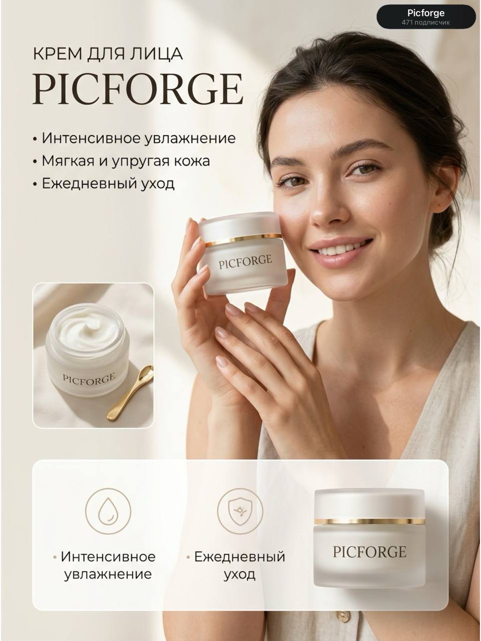 Так можно показать обычный крем по-другому.