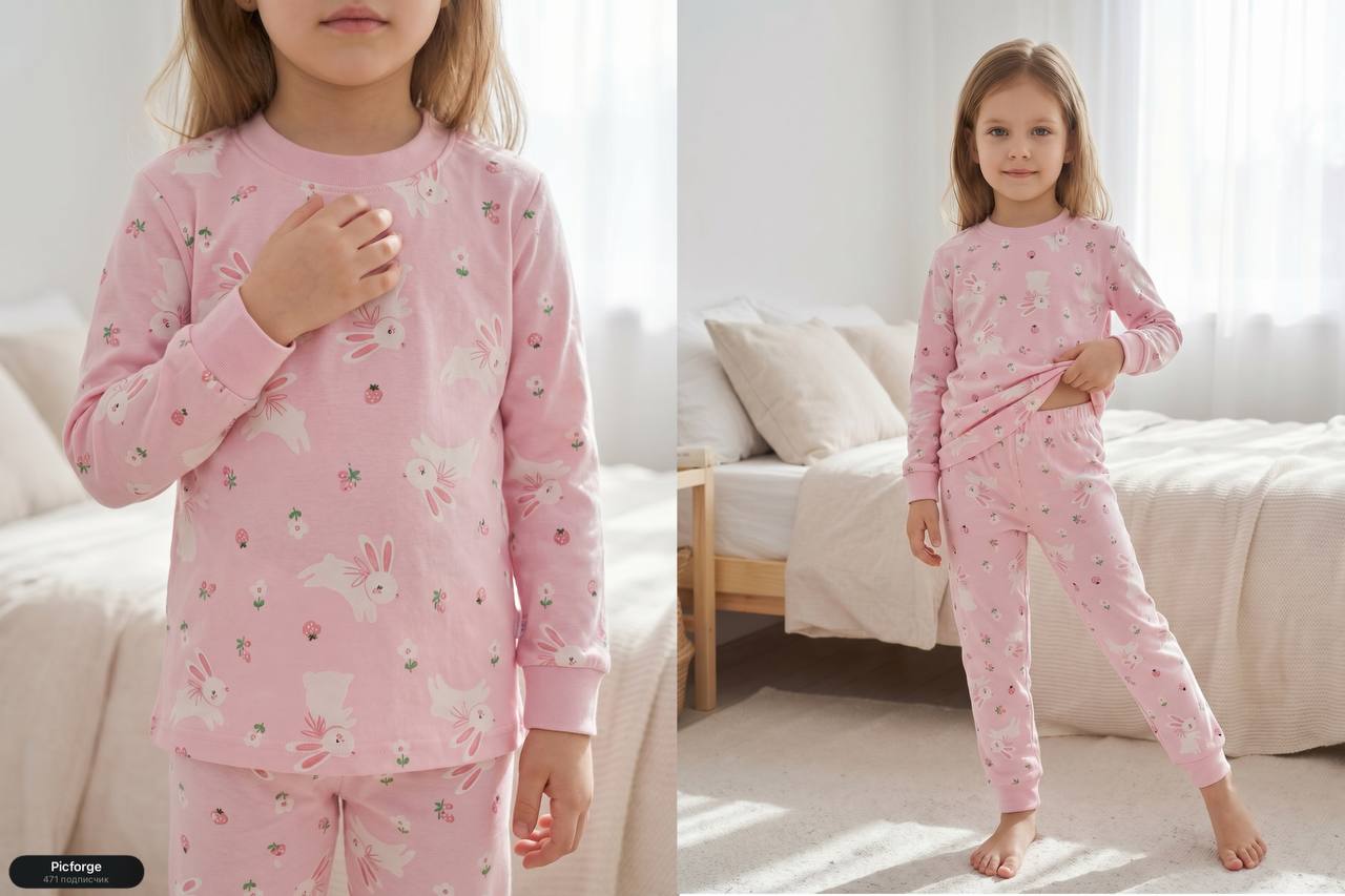 Сделали для вас сгенерированную фотосессию детской пижамы 🐰 — иллюстрация 2